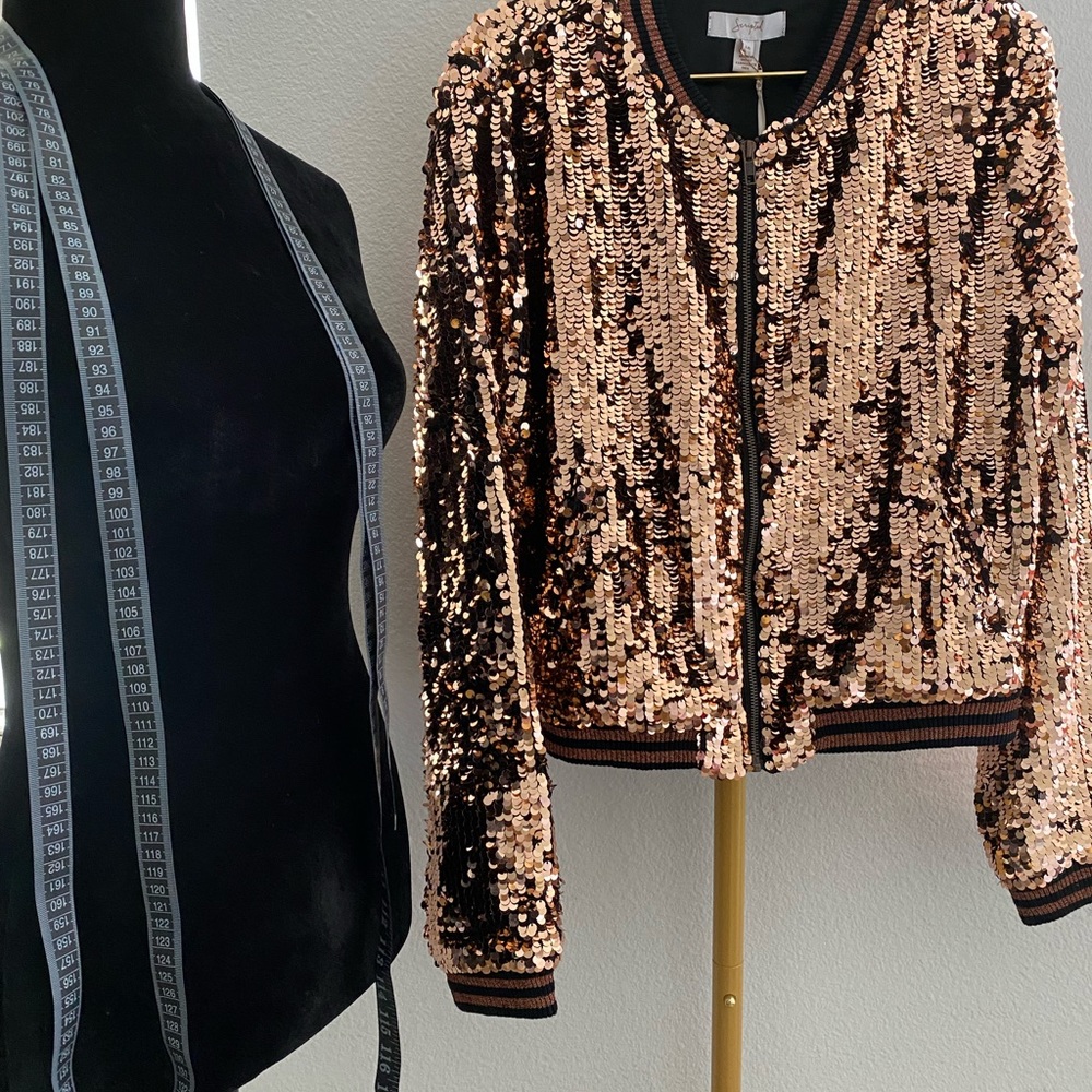 Scripted Sequin Bomber Jacket - Scripted- NWT. New With Tags. - Picture 4 of 16